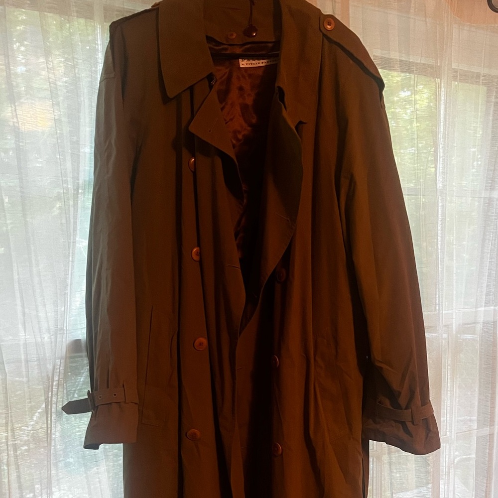 LIKE NEW Pallesco Di Vitale Barberis Mens 42L Trench Coat
